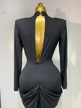 Load image into Gallery viewer, HEFEI Black Plunging Gown