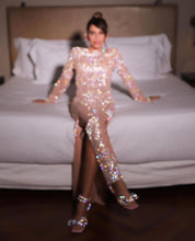 Load image into Gallery viewer, CATTLEGRET Mesh Crystal Dress