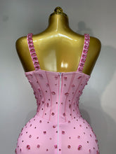 Load image into Gallery viewer, XIAMEN Pink Crystal Corset Gown