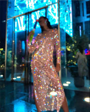 Load image into Gallery viewer, CATTLEGRET Mesh Crystal Dress