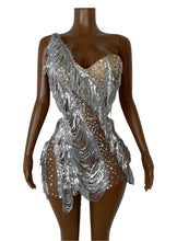 Load image into Gallery viewer, DONGGUAN Silver Fringe Rhinestone Mini
