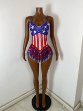 Load image into Gallery viewer, SHAANXI Sequin Playsuit USA Costume