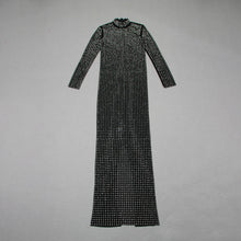 Load image into Gallery viewer, CHARTREUX Mesh Crystal Long Dress
