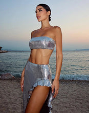 Load image into Gallery viewer, BUNTIE Sequin Top Skirt Set
