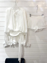 Load image into Gallery viewer, GUIYANG Ruffle Satin Romper Set