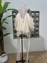 Load image into Gallery viewer, WUXI Layered Chiffon Dress with Ruffle Hem & Rosette Tie Set