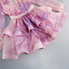 Load image into Gallery viewer, SHANZHOU Bloom Peplum Mini Dress with Puff Sleeves