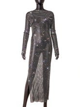 Load image into Gallery viewer, CATTLEGRET Mesh Crystal Dress