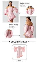 Load image into Gallery viewer, SOKOKE Puff Sleeve Mini Dress