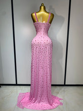 Load image into Gallery viewer, XIAMEN Pink Crystal Corset Gown