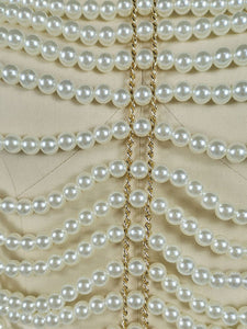 HERON Pearl Backless Dress