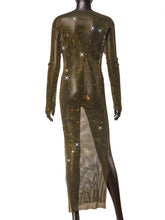 Load image into Gallery viewer, CATTLEGRET Mesh Crystal Dress