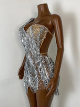 Load image into Gallery viewer, DONGGUAN Silver Fringe Rhinestone Mini