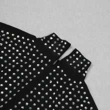 Load image into Gallery viewer, CHARTREUX Mesh Crystal Long Dress