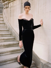 Load image into Gallery viewer, EURIE Velvet Ankle Dress