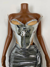 Load image into Gallery viewer, CHENGDU Metallic Corset Set