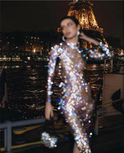 Load image into Gallery viewer, CATTLEGRET Mesh Crystal Dress
