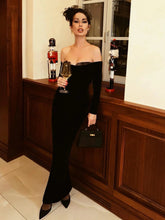 Load image into Gallery viewer, EURIE Velvet Ankle Dress