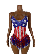 Load image into Gallery viewer, SHAANXI Sequin Playsuit USA Costume