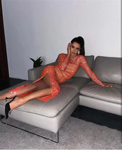 Load image into Gallery viewer, CATTLEGRET Mesh Crystal Dress