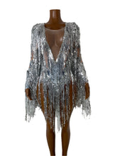 Load image into Gallery viewer, SHANGHAI Silver Tassel Playsuit