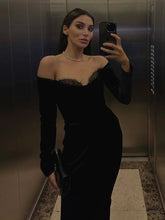 Load image into Gallery viewer, EURIE Velvet Ankle Dress