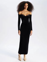 Load image into Gallery viewer, EURIE Velvet Ankle Dress