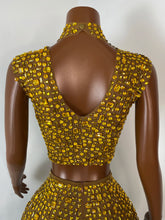 Load image into Gallery viewer, FOSHAN Hot Pink Sparkly Crop Top & Mini Skirt