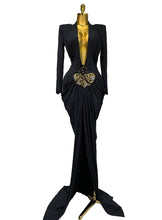 Load image into Gallery viewer, HEFEI Black Plunging Gown