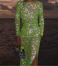 Load image into Gallery viewer, CATTLEGRET Mesh Crystal Dress