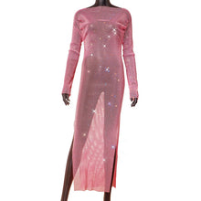 Load image into Gallery viewer, CATTLEGRET Mesh Crystal Dress