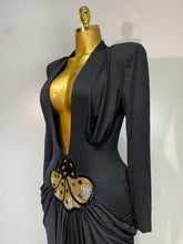 Load image into Gallery viewer, HEFEI Black Plunging Gown