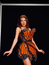 Load image into Gallery viewer, STORK Butterfly Mini Dress