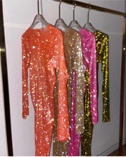 Load image into Gallery viewer, CATTLEGRET Mesh Crystal Dress