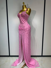 Load image into Gallery viewer, XIAMEN Pink Crystal Corset Gown