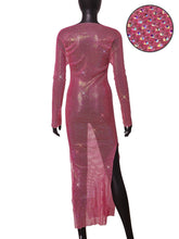 Load image into Gallery viewer, CATTLEGRET Mesh Crystal Dress