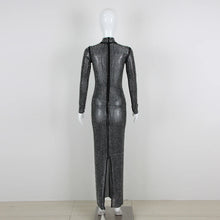 Load image into Gallery viewer, CHARTREUX Mesh Crystal Long Dress