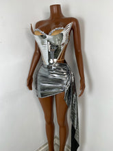 Load image into Gallery viewer, CHENGDU Metallic Corset Set