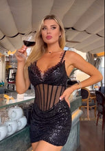 Load image into Gallery viewer, GUILLEMOT Beaded Mini Dress
