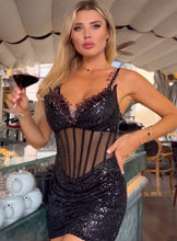 Load image into Gallery viewer, GUILLEMOT Beaded Mini Dress