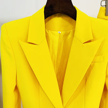 Load image into Gallery viewer, CARYA Yellow Blazer Pants Set