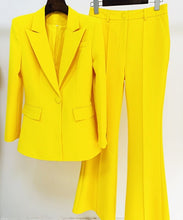 Load image into Gallery viewer, CARYA Yellow Blazer Pants Set