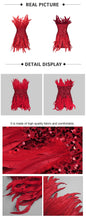 Load image into Gallery viewer, BAOBAB Feather Sequin Dress