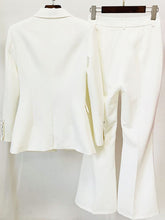 Load image into Gallery viewer, CARYA White Blazer Pants Set