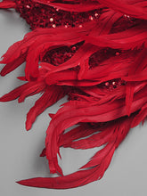 Load image into Gallery viewer, BAOBAB Feather Sequin Dress