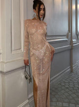 Load image into Gallery viewer, CATTLEGRET Mesh Crystal Dress
