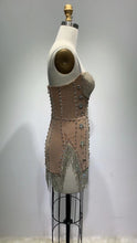 Load image into Gallery viewer, WIGANDIA Crystal Mesh Mini Dress