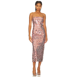 MANEE Sequin Midi Dress