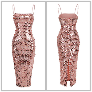 MANEE Sequin Midi Dress