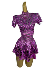 Load image into Gallery viewer, AMELIA Violet Sequin Mini Dress
